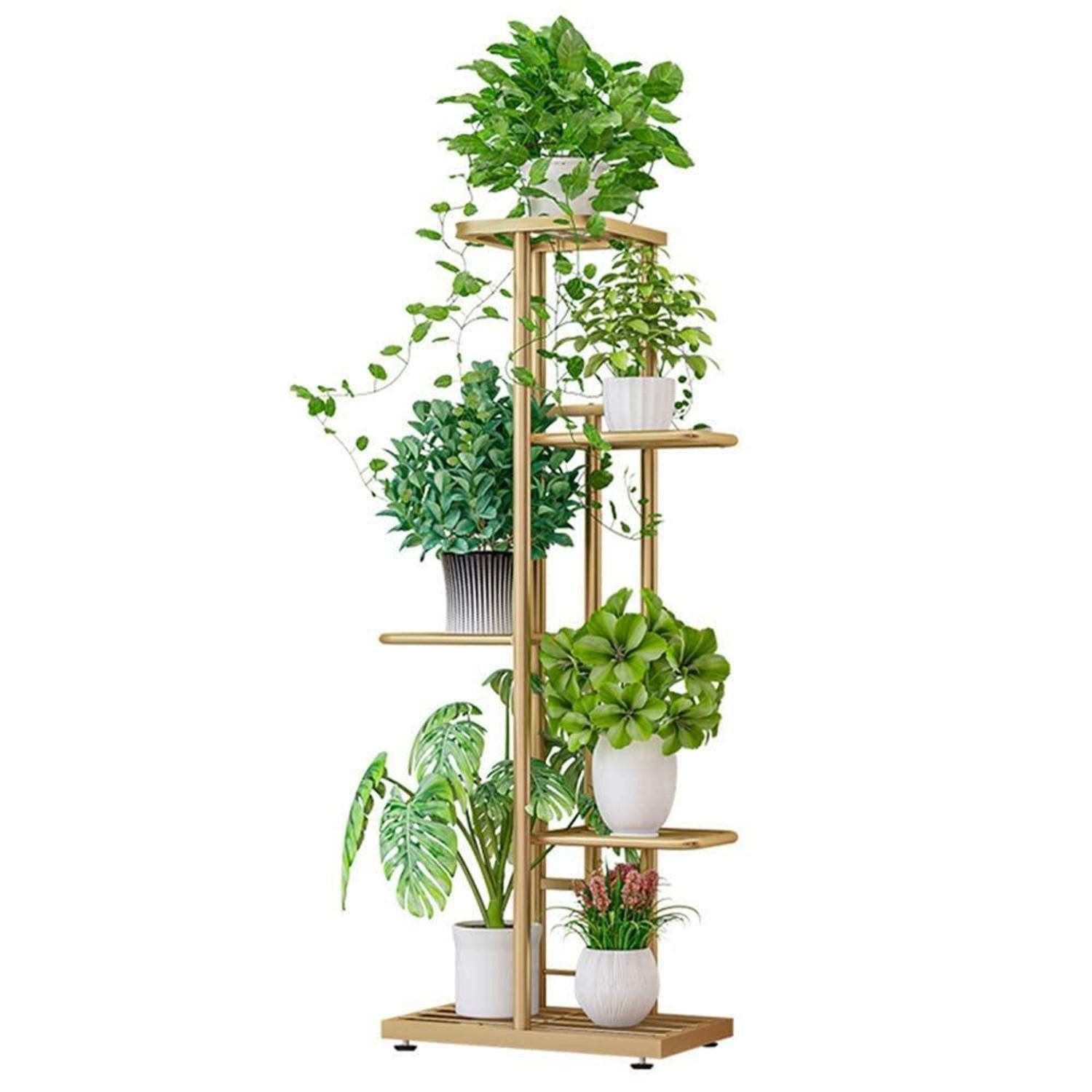 LuxusKollektion Blumenständer Blumentreppe Metall 5 Ablagen 43x22x98cm (1 St)