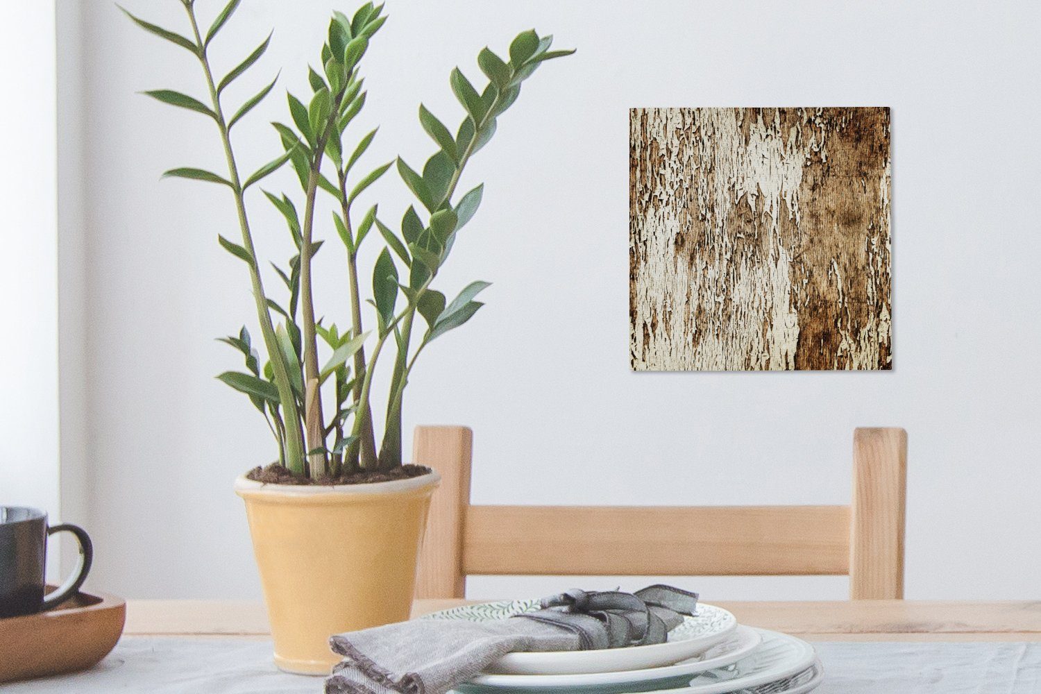 St), Rustikal Schlafzimmer Baum, (1 Bilder für - Wohnzimmer OneMillionCanvasses® - Holz Leinwandbild Leinwand