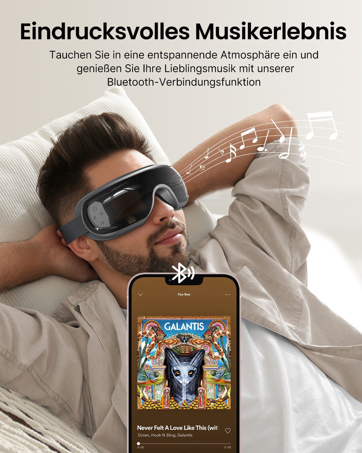 RENPHO Gesichtsmassagegerät Renpho Eyeris 3 Eye massager G010V, Sprachgesteuertes Pflegeerlebnis mit Wärme, Kühlung und Akupressur – Bild 5 von 5