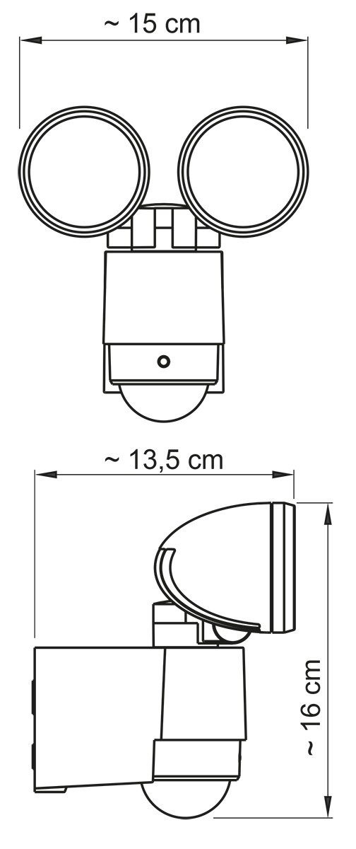 MeLiTec LED Außen-Wandleuchte LED Strahler, 127-2, nein, neutralweiß, LED Strahler, 127-2
