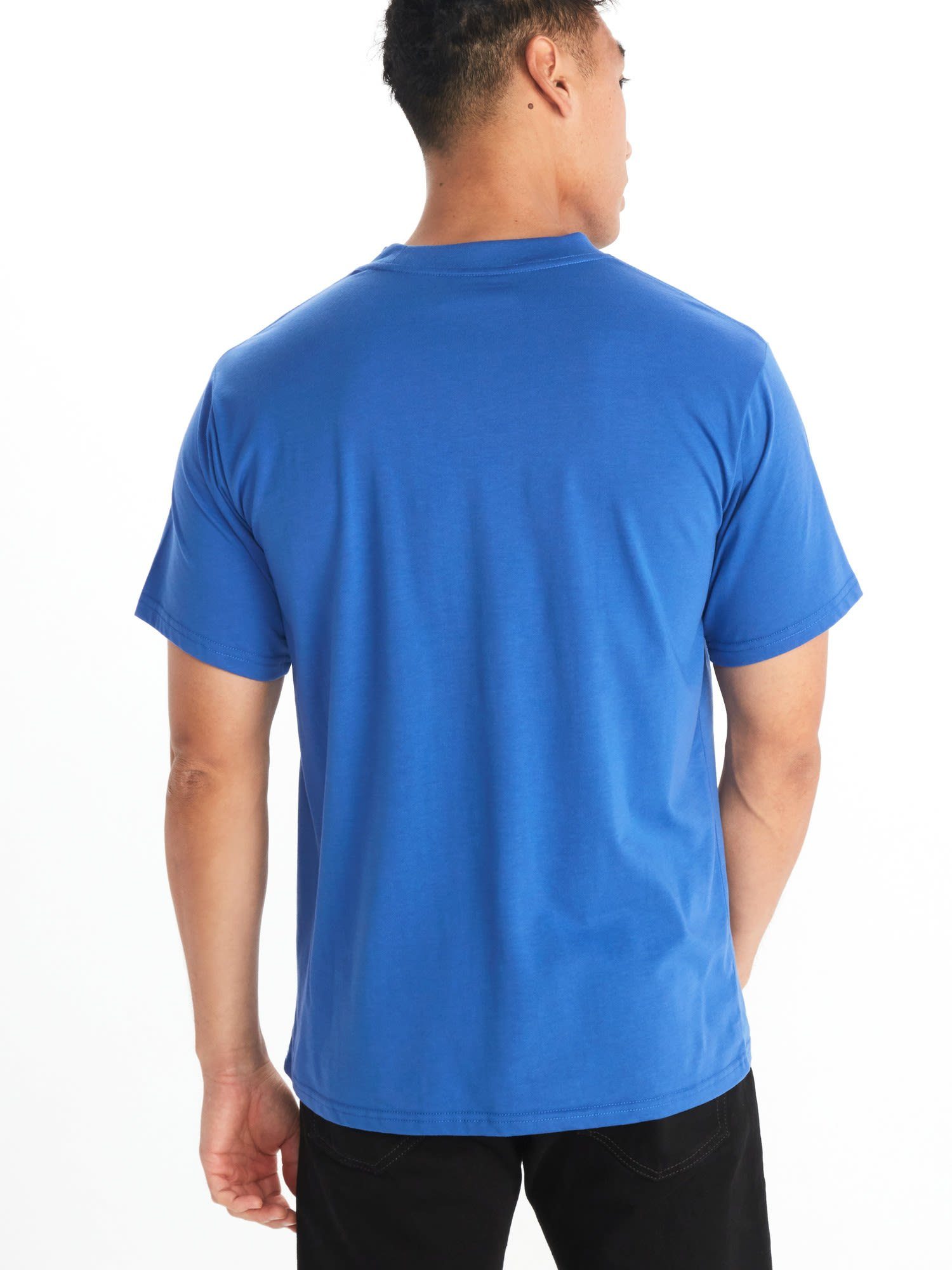 Herren M Marmot Blue T-Shirt Coastal Short-sleeve Marmot Trail Tee