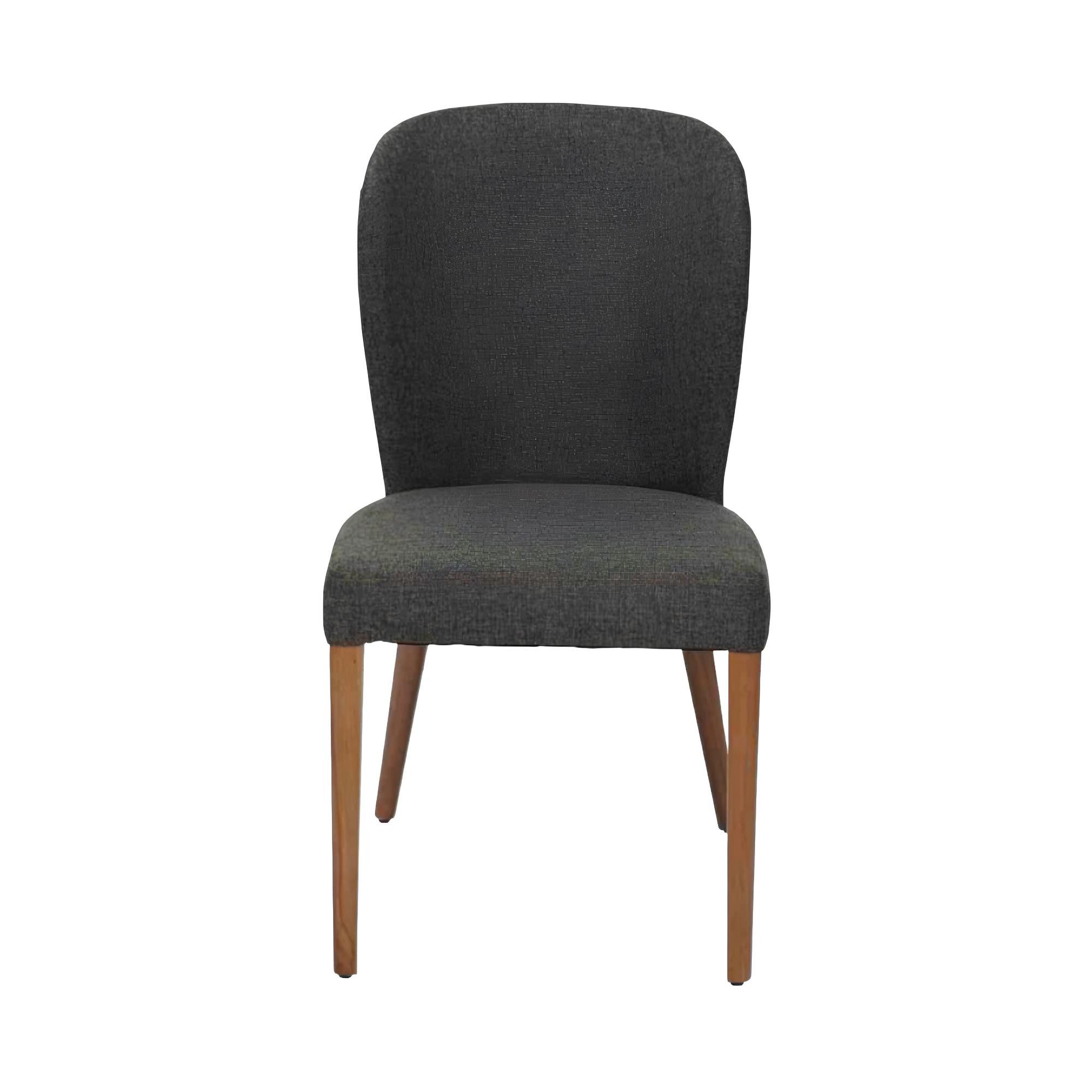 Xlmoebel Polsterstuhl Grauer Holzstuhl mit Polsterung und Lehne, elegantes Design (1 St), Hergestellt in Europa