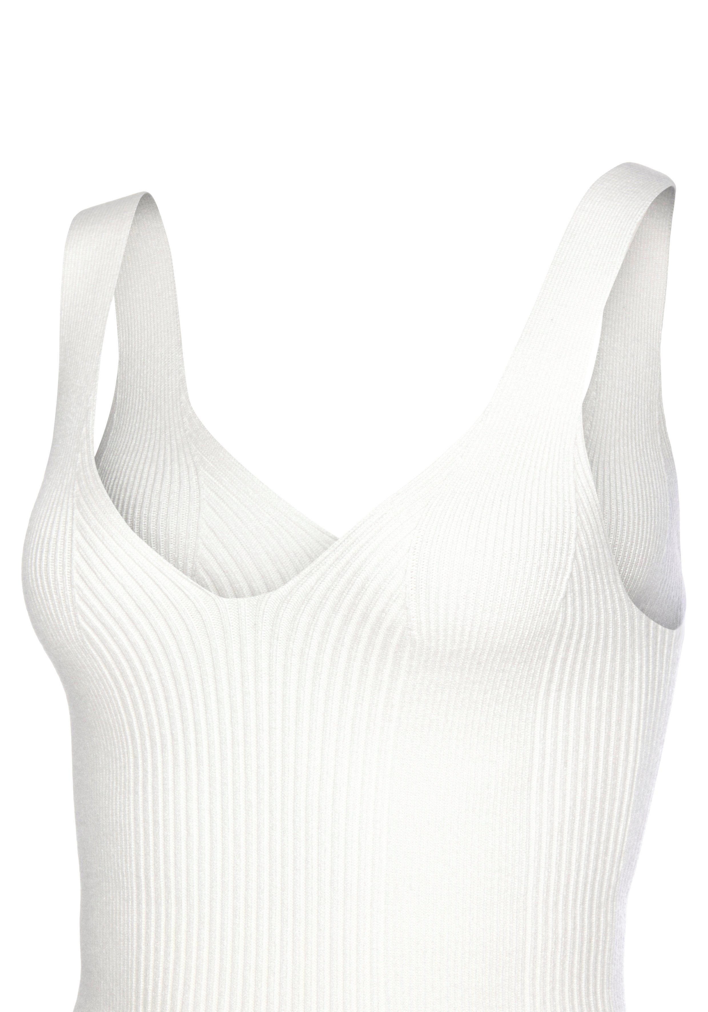LASCANA Stricktop mit tollem Strickmuster, figurbetontes Damentop