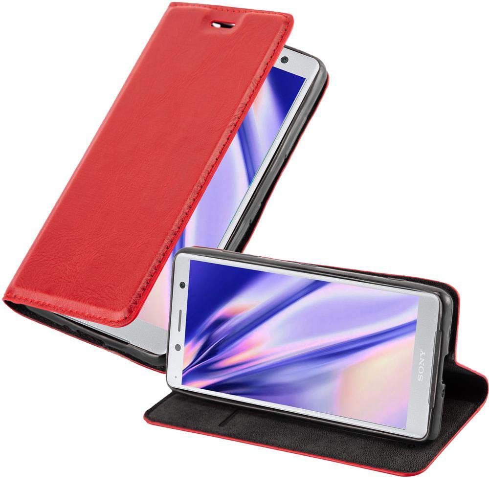 Cadorabo Handyhülle für Sony Xperia XZ2 Hülle Sony Xperia XZ2, Hülle Schutzhülle mit Standfunktion, Magnetverschluss und Kartenfach