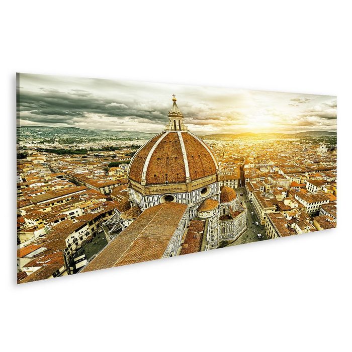 islandburner Leinwandbild Bild auf Leinwand Panorama Von Florenz Italien Die Basilica Di Santa M