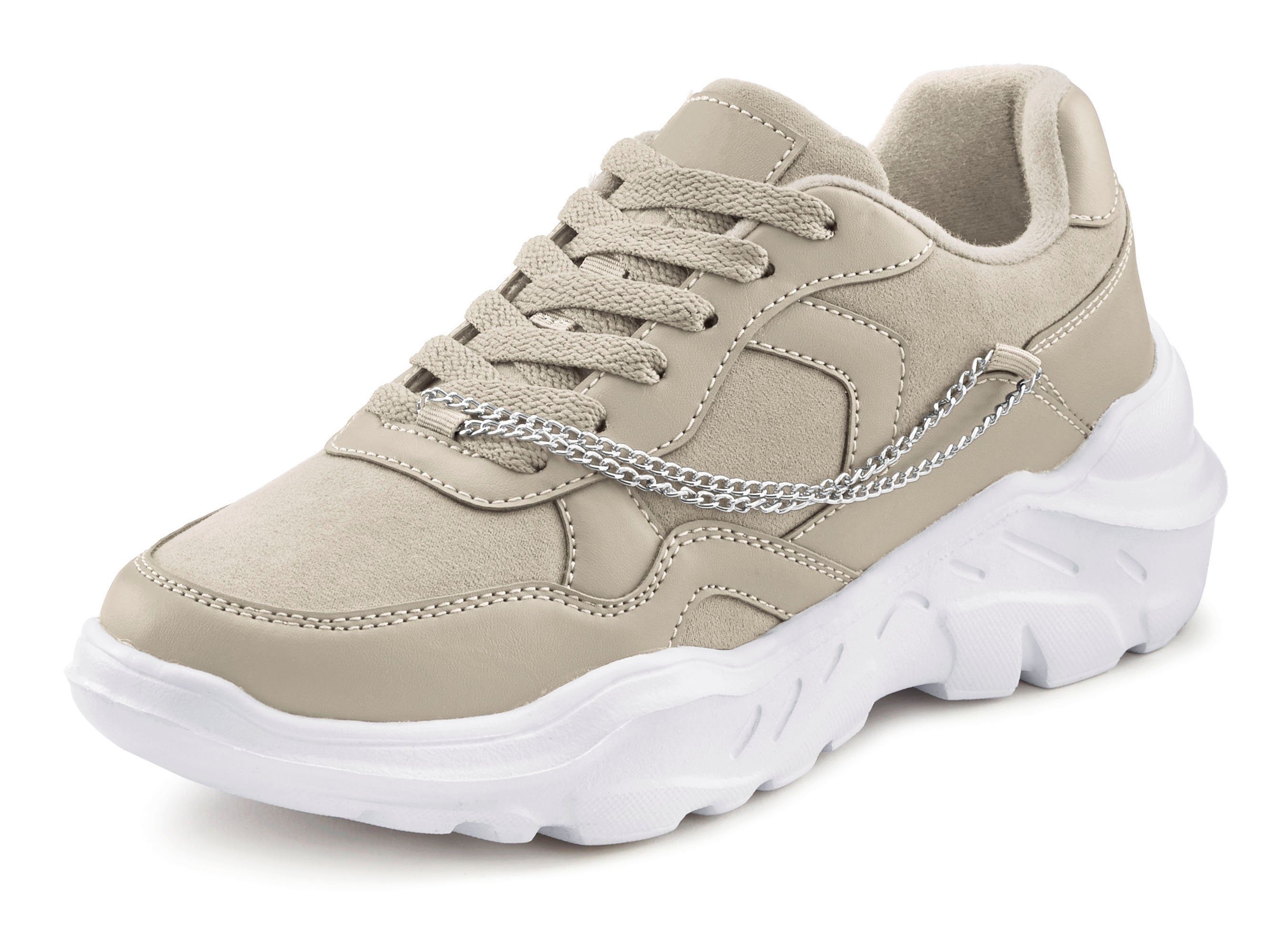 LASCANA Sneaker mit Chunky-Sohle & Ketten, günstig online kaufen