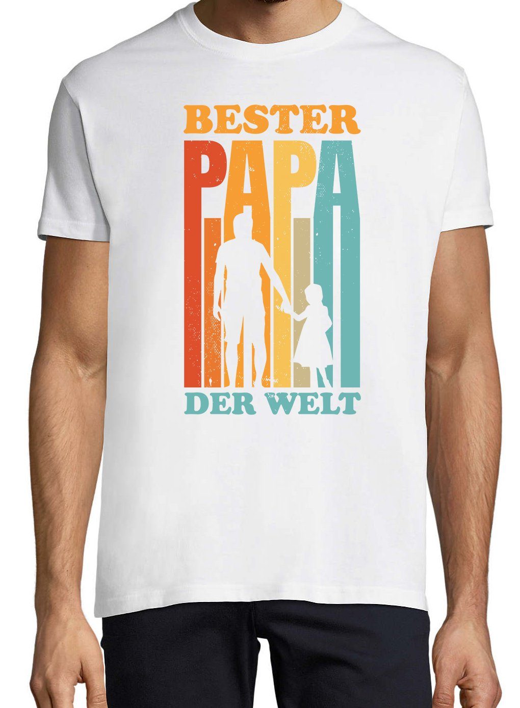 Weiß mit Designz Print Herren Spruch der Youth T-Shirt T-Shirt "Bester Welt" Papa