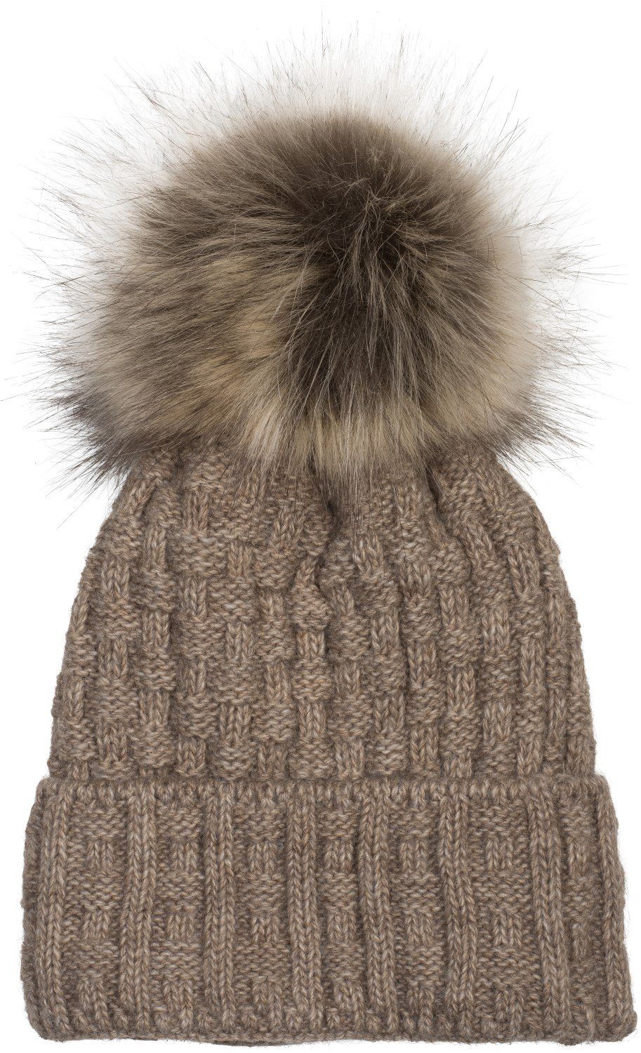 styleBREAKER Bommelmütze Strick Bommelmütze mit Flecht günstig online kaufen