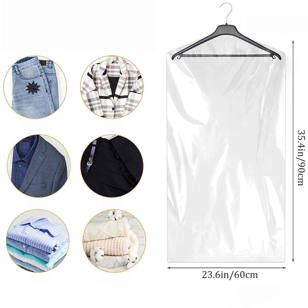 CTGtree Kleidersack 20 Stück (20 Kleiderhüllen Kunststoff St) Durchsichtige