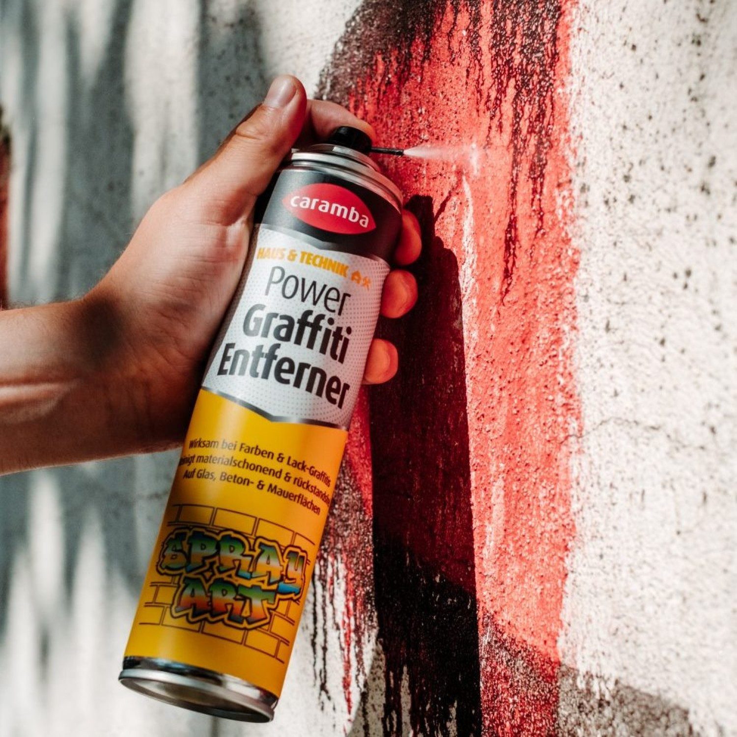Caramba Universal-Verdünner Power Graffiti Entferner Spray 400ml Farb EX, Dose, 1-St., 1x Spray-Dose, Graffitientferner Grafitti Grafiti Löser Speziallöser Graffiti-EX