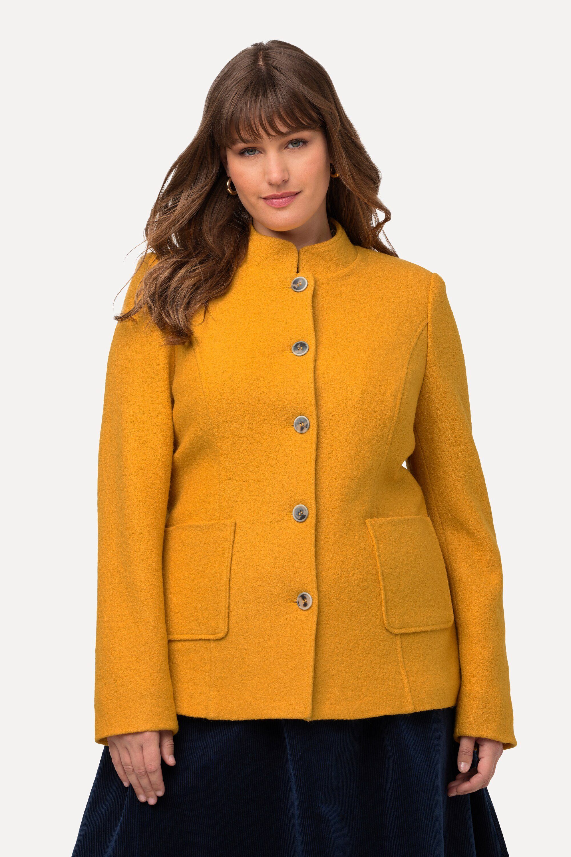 Trachtenblazer Janker Boiled Wool Slim Stehkragen Schmuckknöpfe