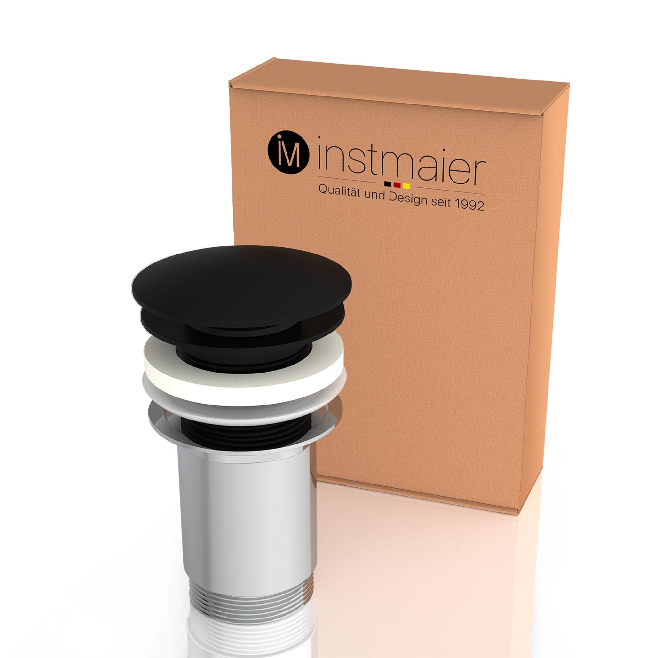 instmaier Ablaufventil Pop-Up-Ventil für Waschbecken, Trendfarbe schwarz, o günstig online kaufen