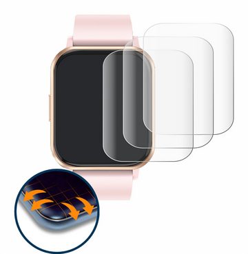 Savvies Full-Cover Schutzfolie für walkbee Smartwatch 1.83", Displayschutzfolie, 4 Stück, 3D Curved klar
