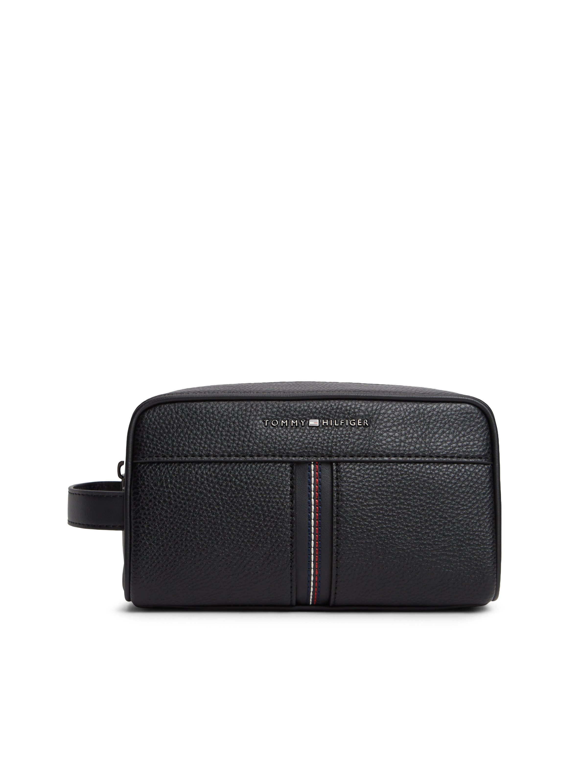 Tommy Hilfiger Kulturbeutel TH CENTRAL WASHBAG, Unisex Minibag, Hygienebeutel mit praktischer Handschlaufe