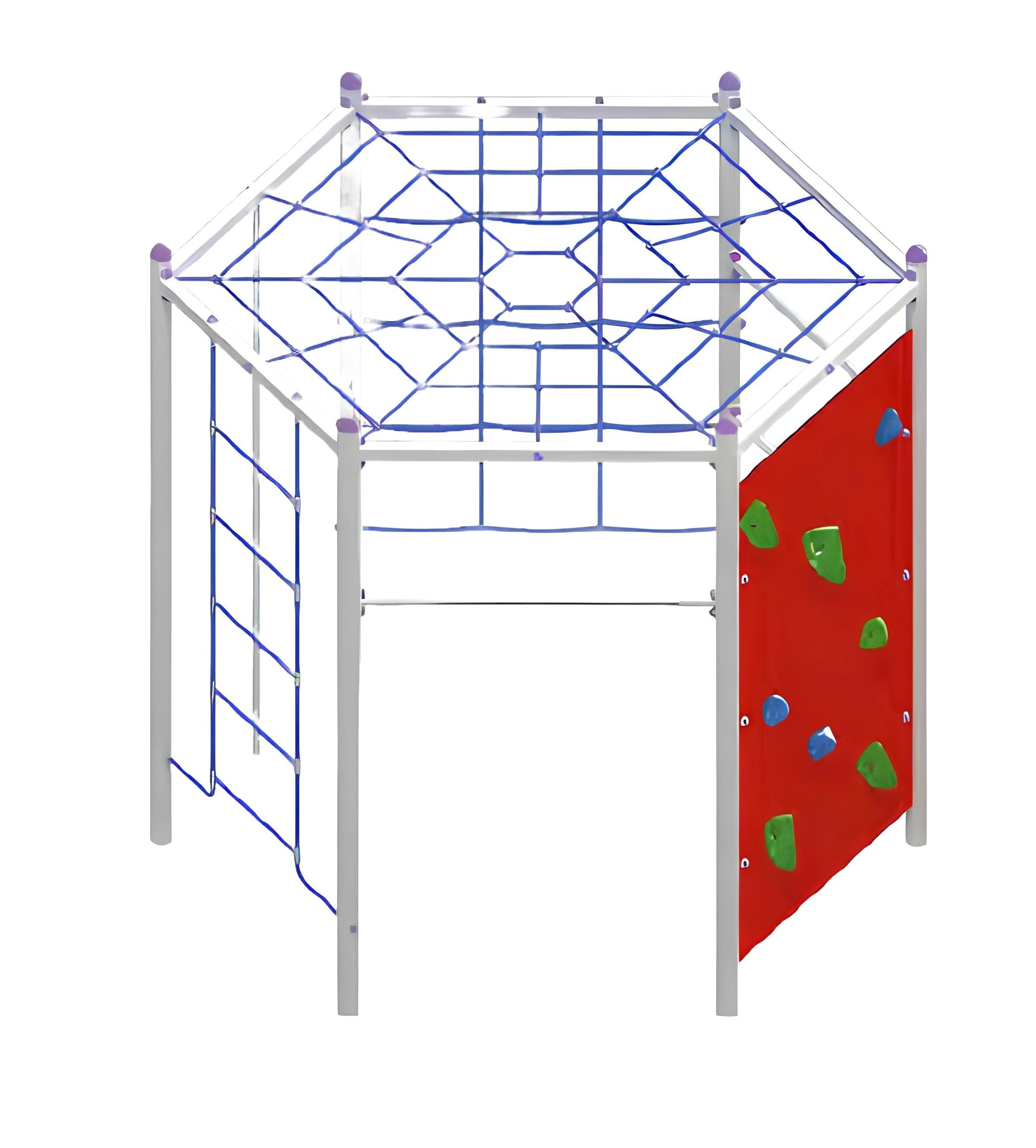 Xlmoebel Klettergerüst Multifunktions-Sechseck Spielplatz aus robustem Material für Kinder, (Spielplatz, Spielplatz), Hergestellt in Europa