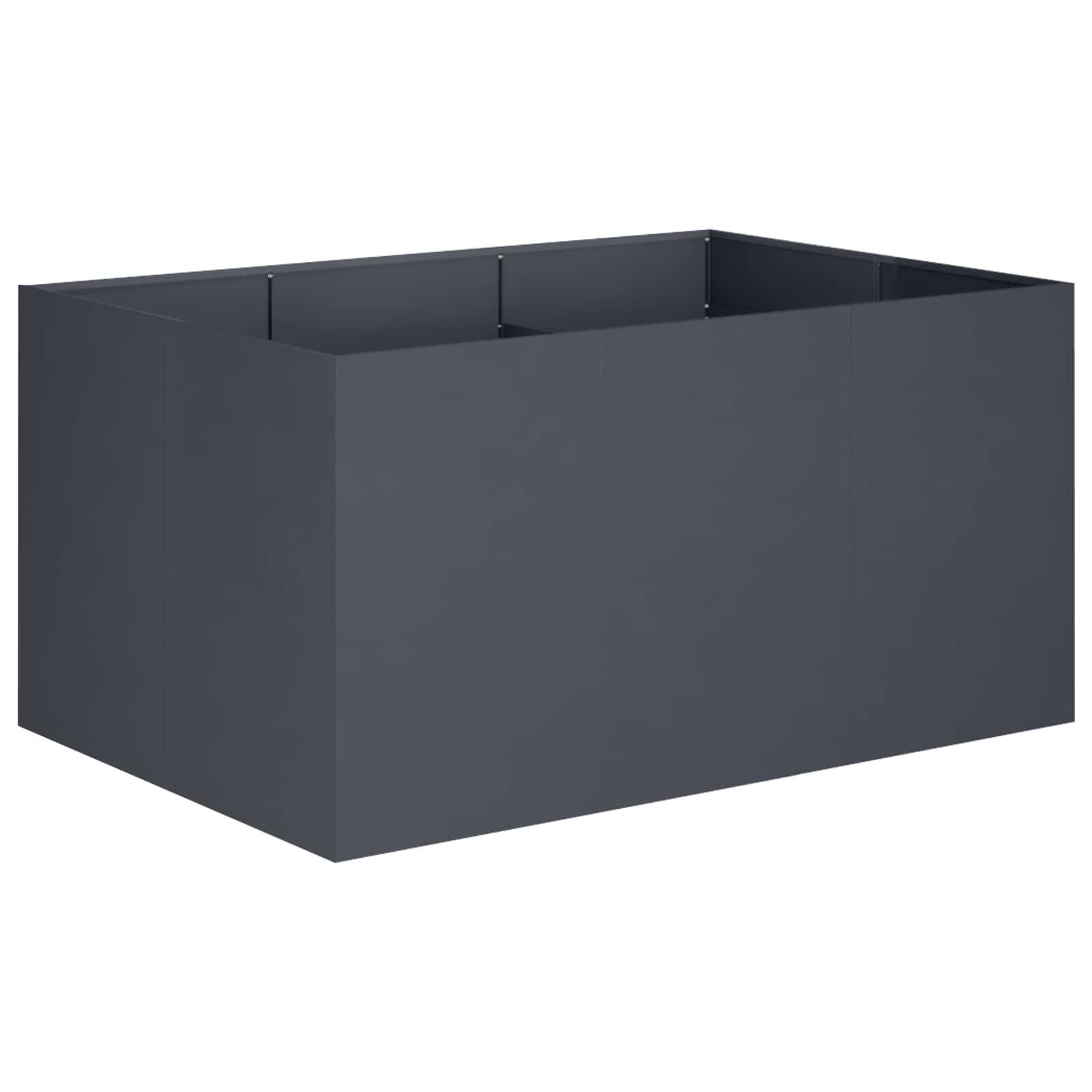 vidaXL Blumentopf Garten-Pflanzgefäß Anthrazit 120 x 80 x 60 cm (1 St)