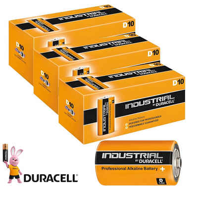 Duracell Industrial by Duracell Batterie, (1,5 V V), 1,5 V/LR20 Größe D - 3 x 10er Pack