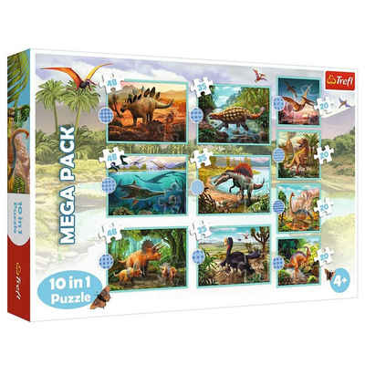 Trefl Puzzle Mega Puzzle Box Dinosaurier 10 in 1 Puzzle 20, 35 und 48 Teile, 48 Puzzleteile