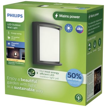 Philips Außen-Wandleuchte Philips Samondra 8720169276864 LED-Außenwandleuchte LED 3.8 W Anthra