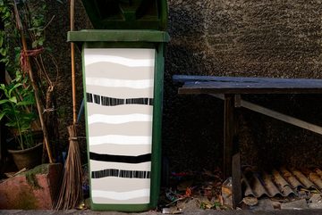 MuchoWow Wandsticker Linie - Pastell - Minimalismus - Muster (1 St), Mülleimer-aufkleber, Mülltonne, Sticker, Container, Abfalbehälter