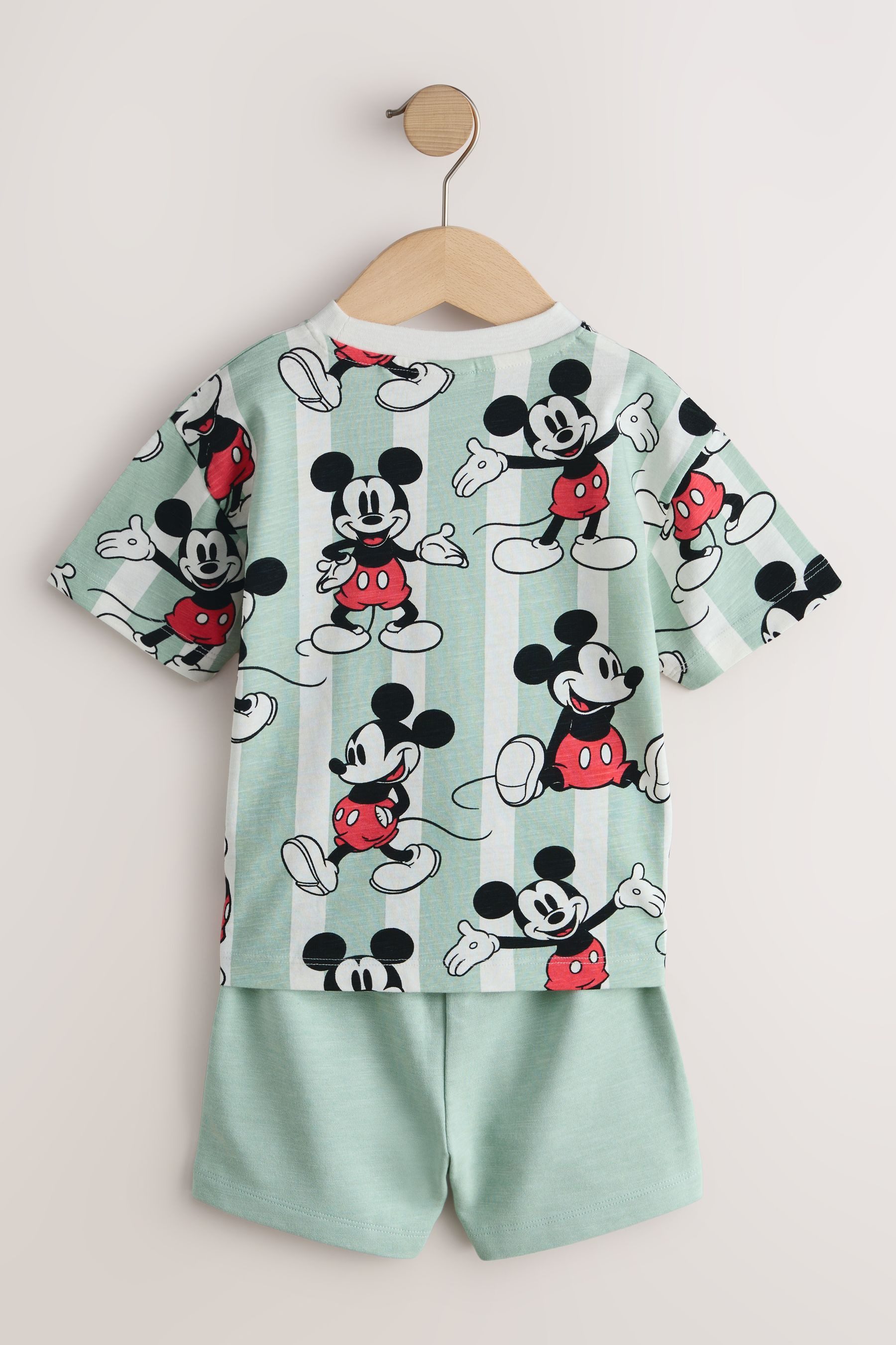 Next Shirt & Shorts Micky Maus Kurzärmeliges T-Shirt und Shorts im Set (2-tlg)