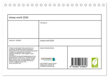 CALVENDO Wandkalender sheep world (Tischkalender 2024 DIN A5 quer), CALVENDO Monatskalender