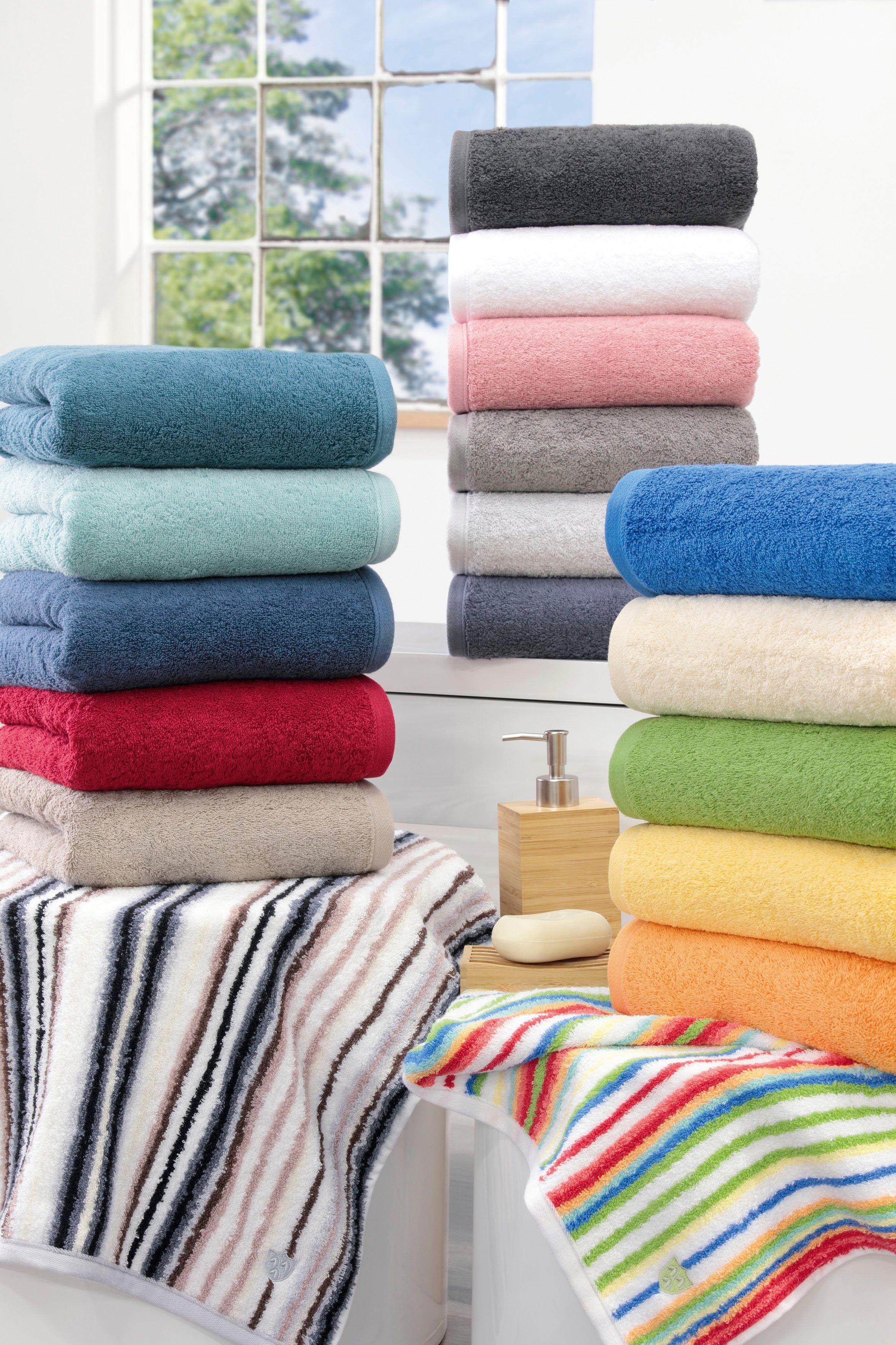 ROSS Handtücher Vita, Frottier (2-St), Bestickung günstig online kaufen