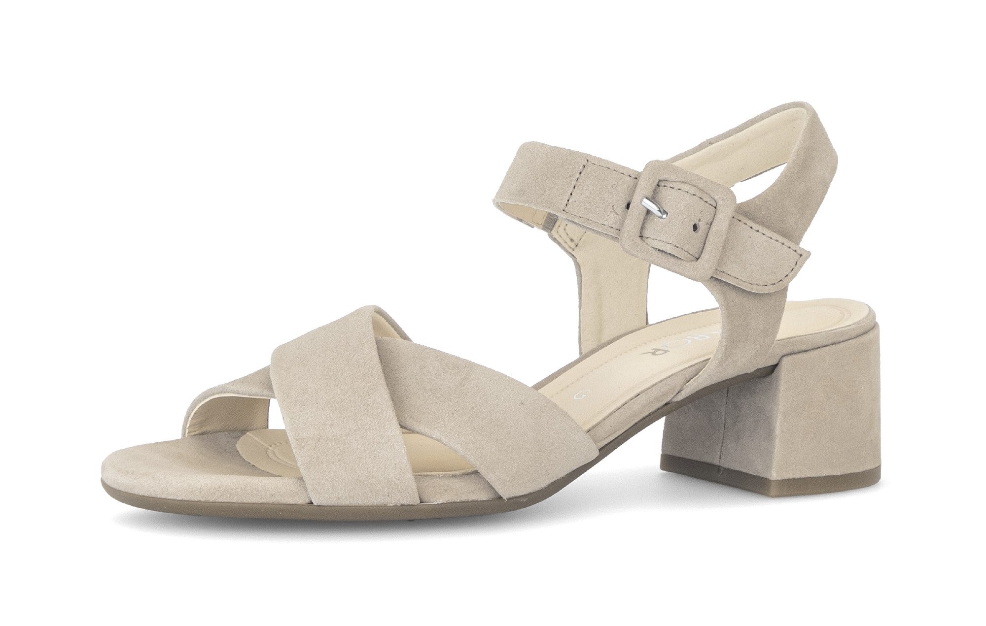 Gabor Tunis Sandalette Blockabsatz, Sommerschuh mit Kreuzbandage, Weite G (weit)