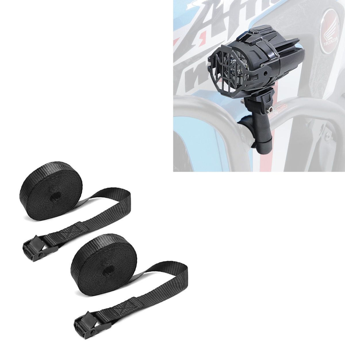 Lumitecs Halter Set LED Zusatzscheinwerfer + Spanngurt S2