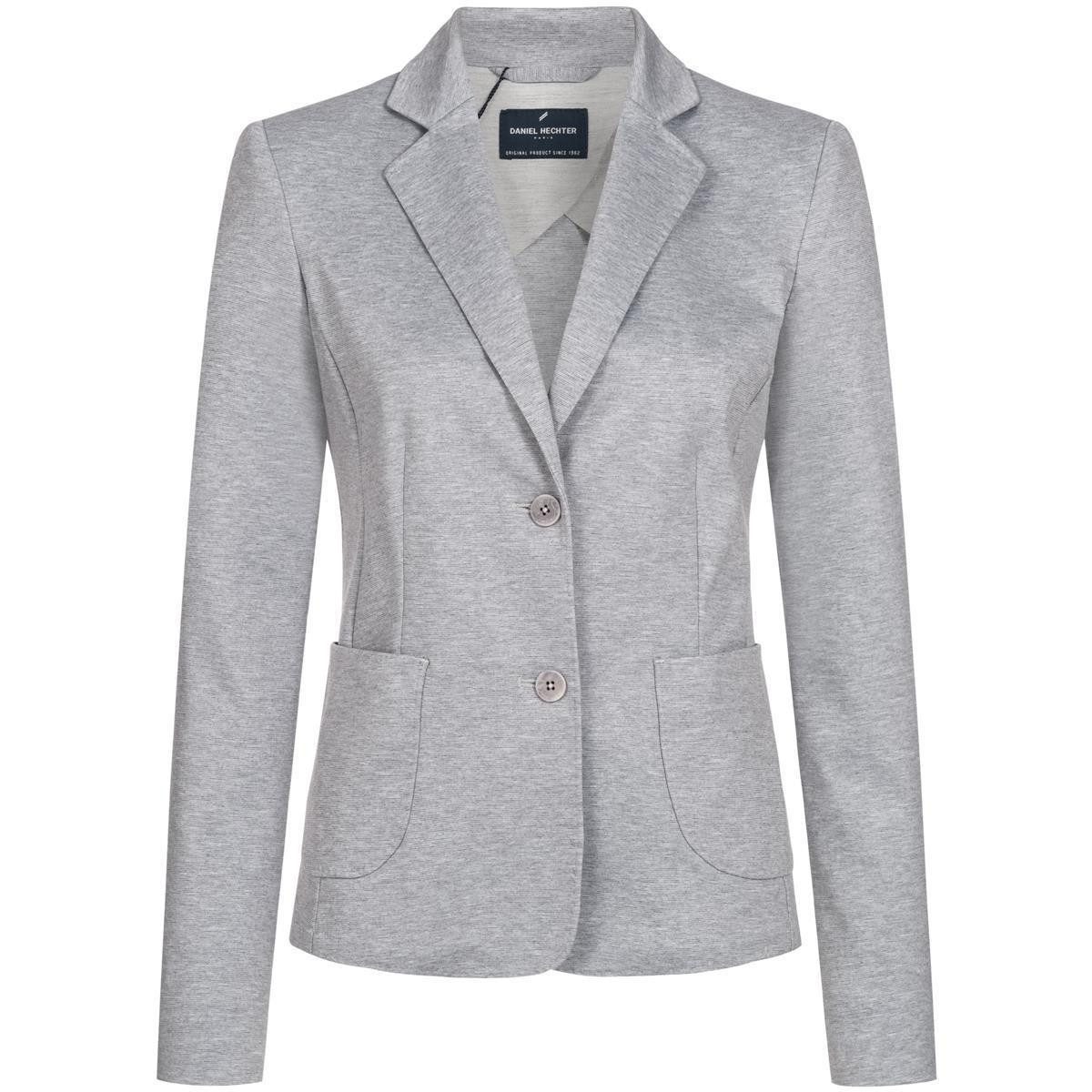 HECHTER PARIS Jerseyblazer HECHTER Paris CASUAL Damen-Jerseyblazer Modern-Fit Hellgrau