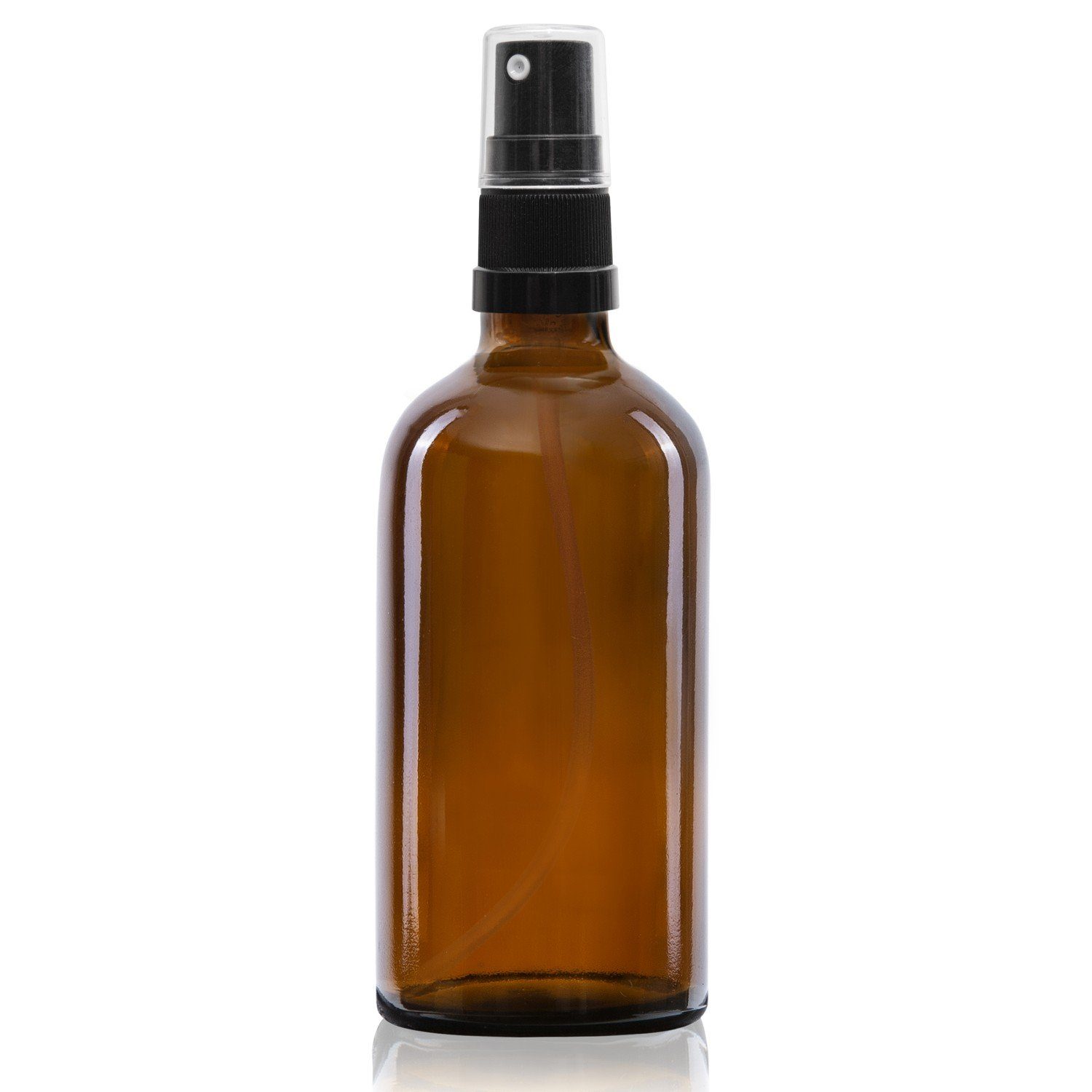 Oputec Sprühflasche 68 x 100ml Sprühflasche, Braunglas, schwarzer Zerstäuber, (Spar-Set)