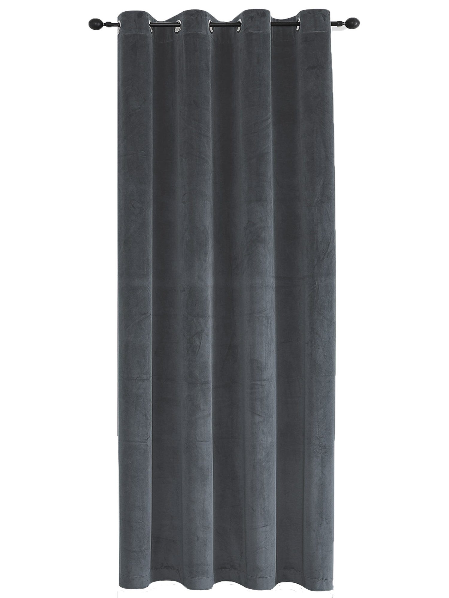 Gardine Vorhang Ösen 140x175 cm Verdunkelung Samt weich blickdicht Gardine, Haus und Deko, Ösen (1 St), Polyester
