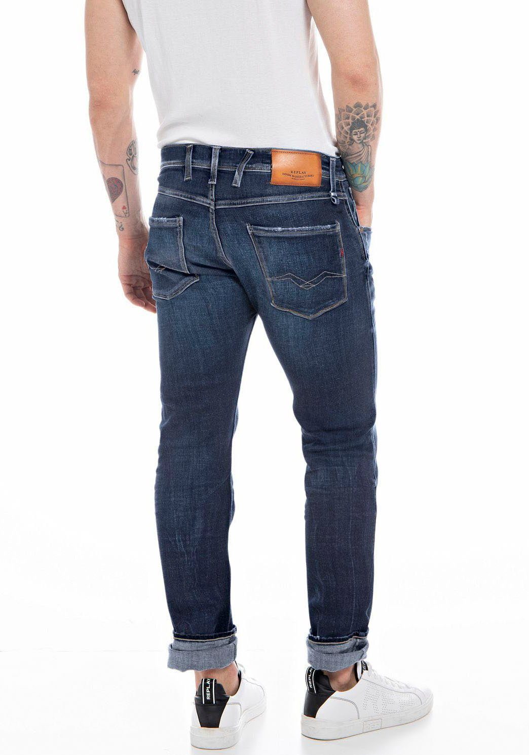 Replay Slim-fit-Jeans Anbass blue
