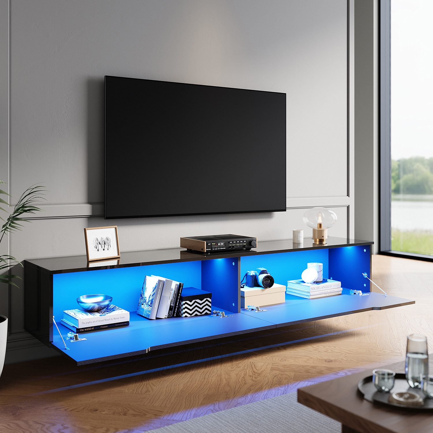 SONNI Lowboard Lowboard 180 cm TV-Schrank TV-Board, stehend, sideboards