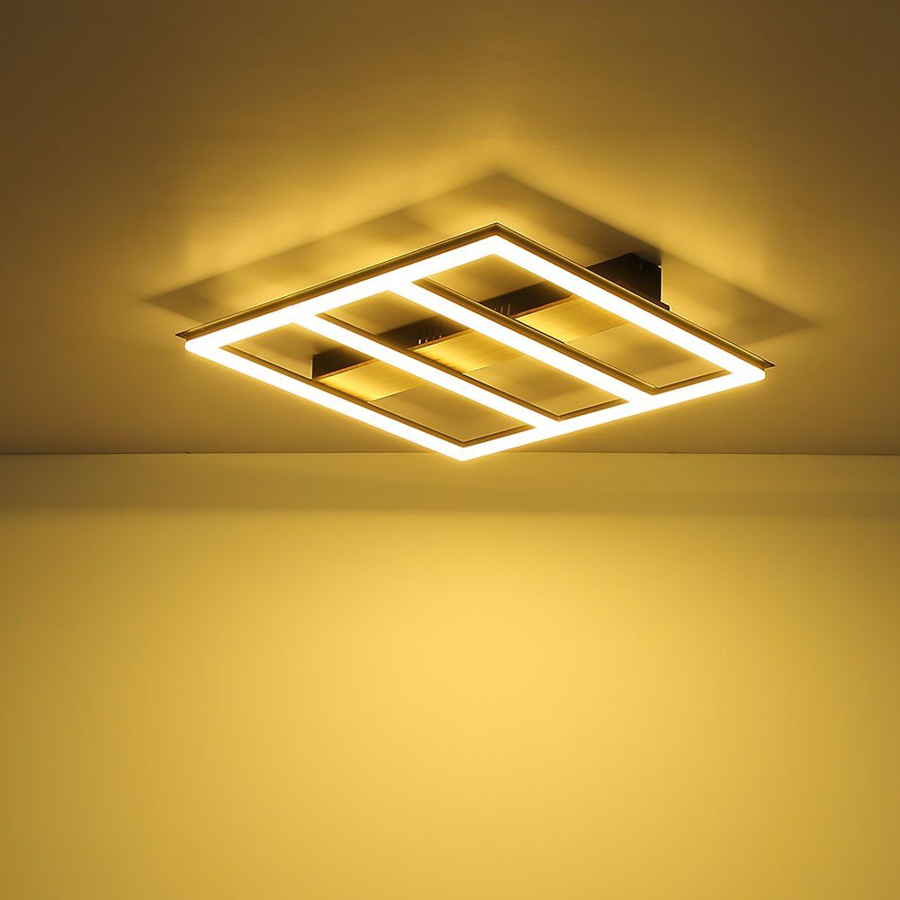 Deckenlampe Globo Wohnzimmerlampe Schwarz Deckenleuchte, Deckenleuchte Metall Holzoptik LED LED