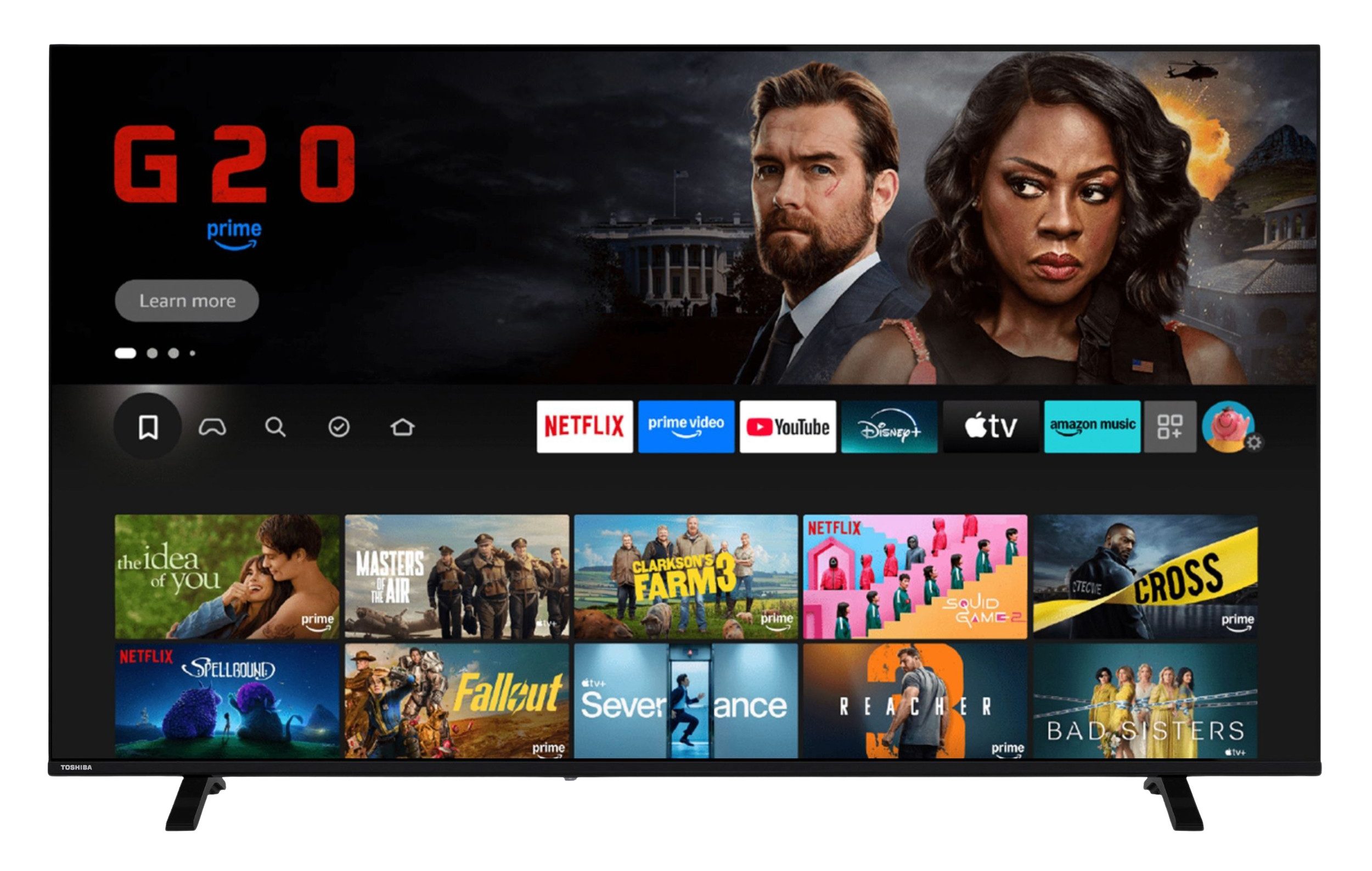 Toshiba 65QF2663DAZ QLED-Fernseher (164 cm/65 Zoll, 4K Ultra HD, Fire TV, Fire TV, HDR Dolby Vision, Triple-Tuner, Alexa Built-In)