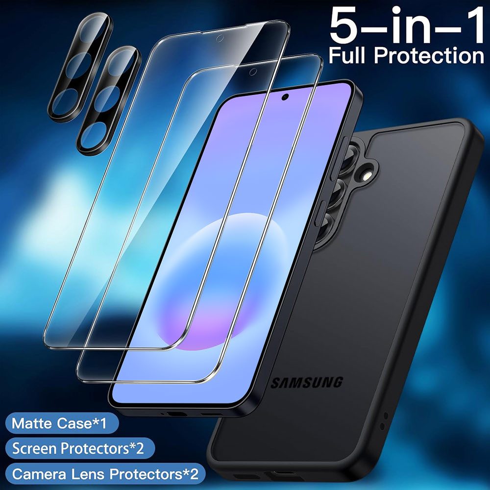 FITSU Handyhülle Hülle für Samsung Galaxy A57 (5G) Case mit Schutzglas und Kameraschutz 6,7 Zoll, Case für Galaxy A57 (5G) Hülle mit Schutzglas und Kameraprotektor