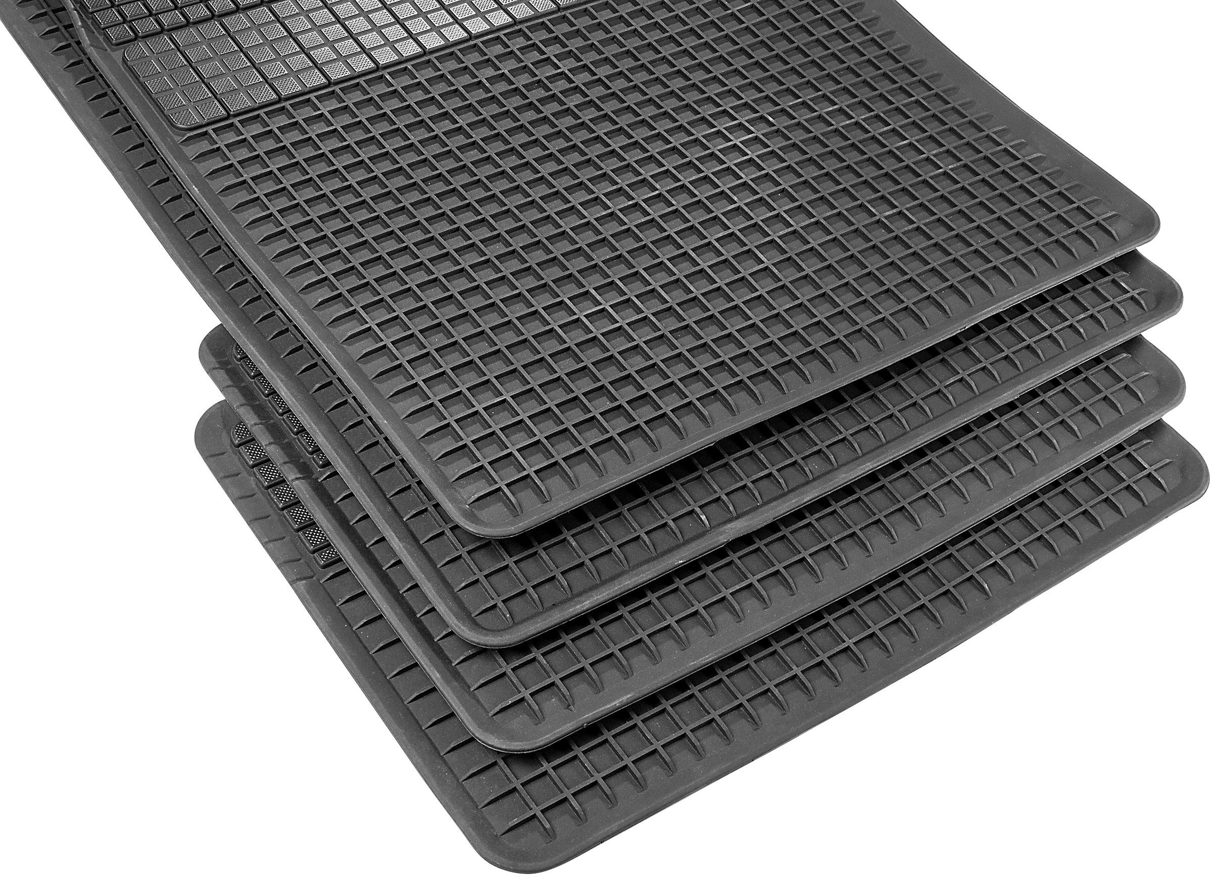 CarFashion Universal-Fußmatten Allwetter Auto-Fußmatten Set Parabolica, LAGERRÄUMUNG! (4 St), universal passend Kombi/PKW, universal passend, zuschneidbar, wasserabweisend, rutschsicher, robust