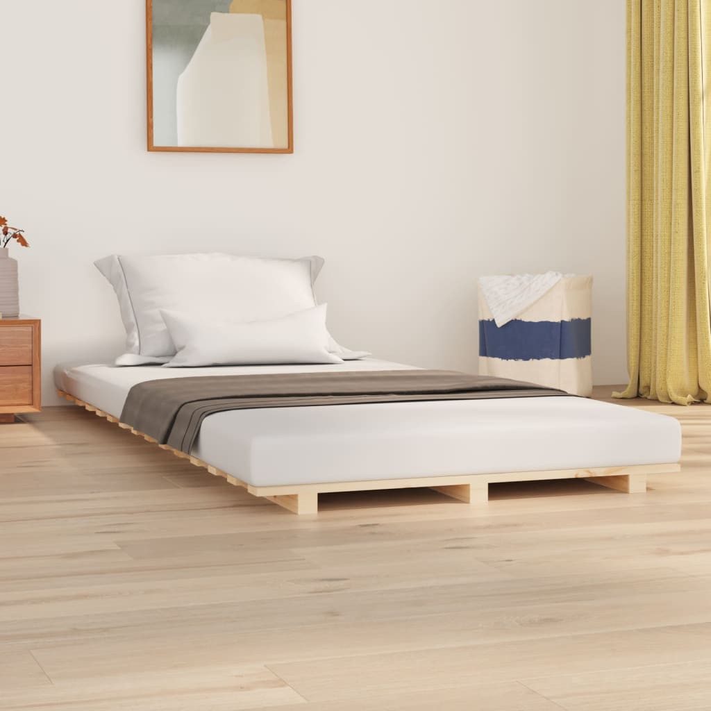 vidaXL Bett, Massivholzbett 75x190 cm Kiefer günstig online kaufen