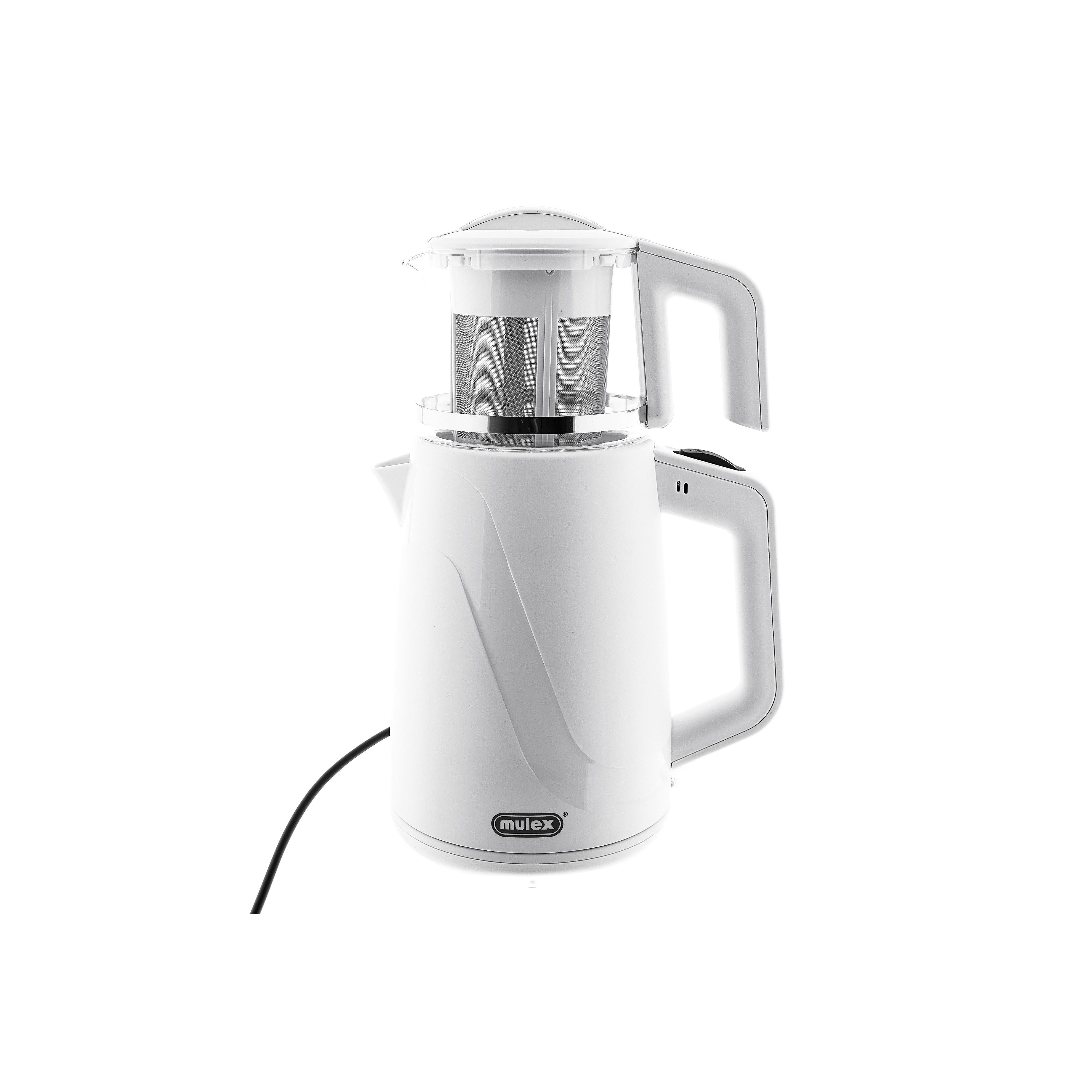 Mulex Wasser-/Teekocher Tee Express 2-in-1 Teekocher & Wasserkocher - 1L + 2L, 1650W - Weiß, 1650 W