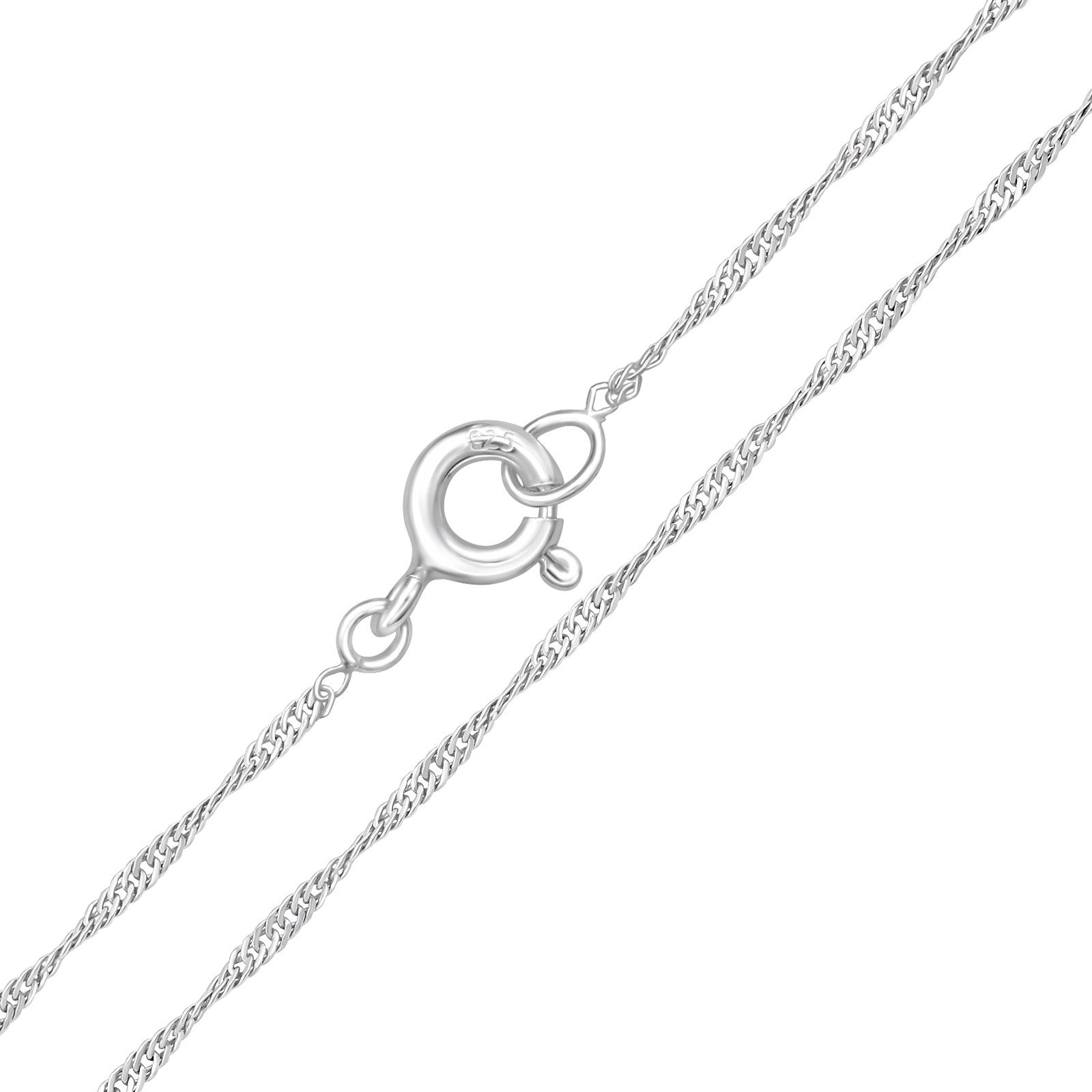 Ketten-Set Kette ohne Anhänger Singapur 925 Silber Unisex