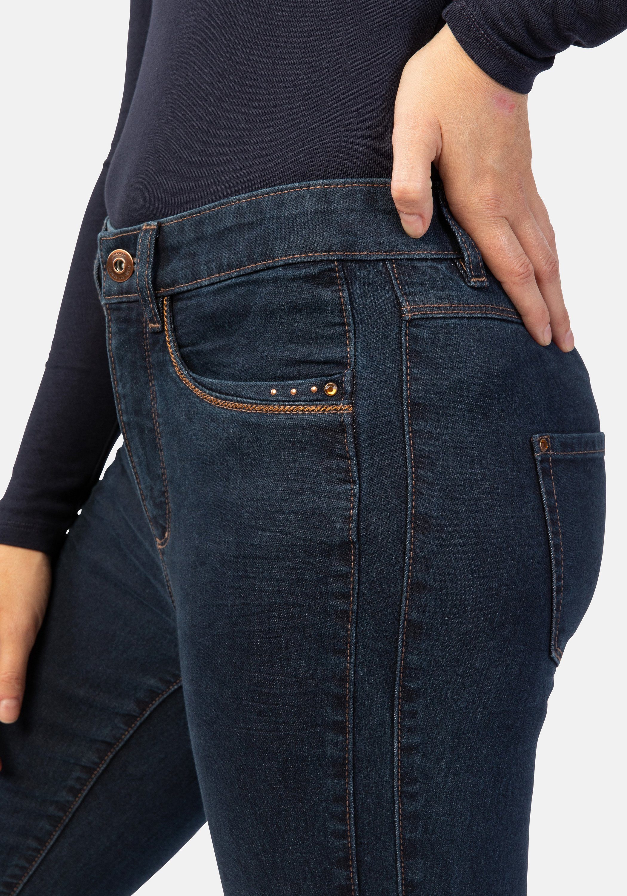 STOOKER Fit rinse WOMEN Rio Season Skinny 5-Pocket-Jeans Denim blue