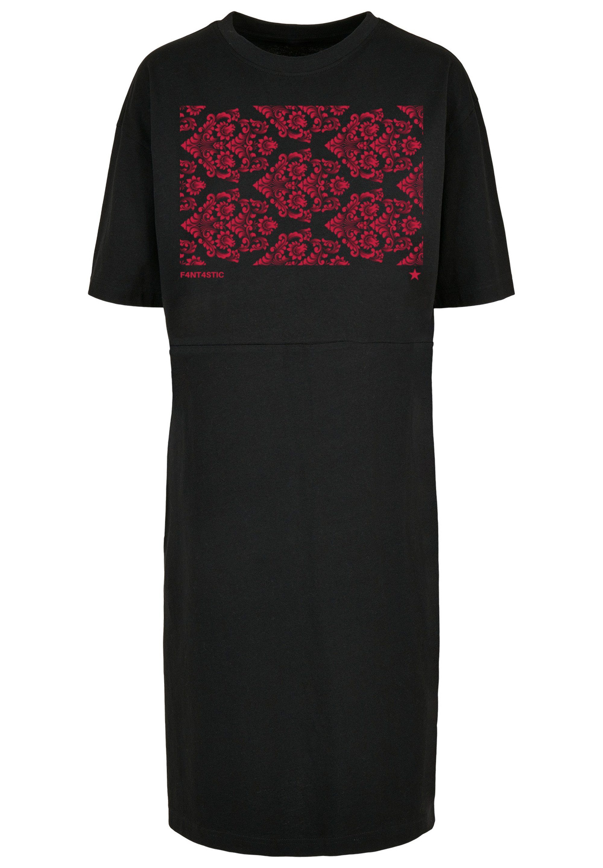F4NT4STIC Shirtkleid Muster Blumen Rot Print günstig online kaufen