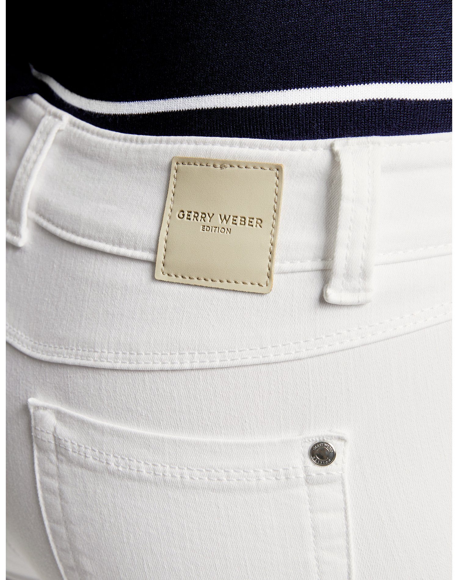 Hose GERRY Stretch-Jeans Best4me Figurformende 5-Pocket WEBER weiß/weiß