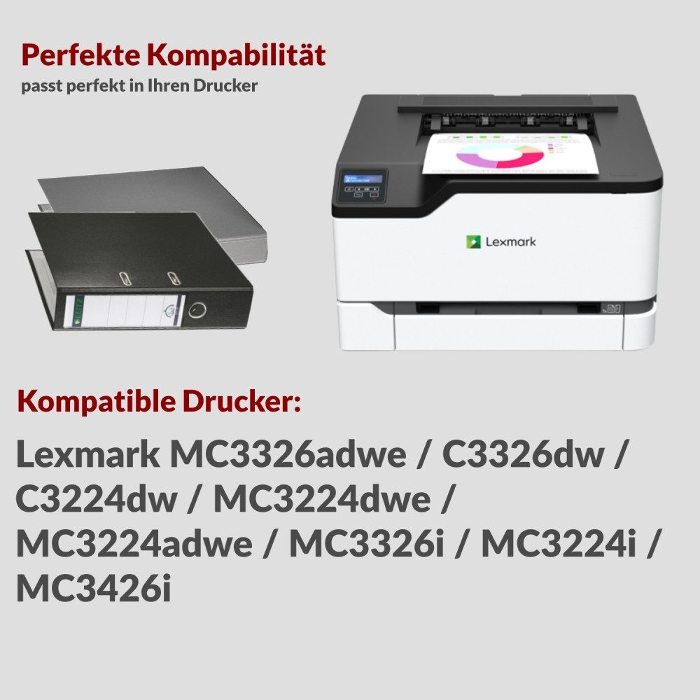 Lexmark Lexmark C3220C0 Cyan Toner. Farblaserdrucker, (Laser, Innovatives 'schüttelfreies' Drucksystem)