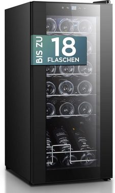 Heinrich´s Weinkühlschrank HFK 3216, für 18 Standardflaschen á 0,75l,Getränkekühlschrank Weinkühler mit Kühlung von 5 bis 18°C