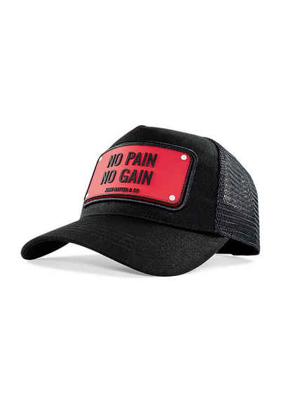 John Hatter & Co. Trucker Cap John Hatter & Co Trucker Cap NO PAIN NO GAIN Rubber Black Schwarz