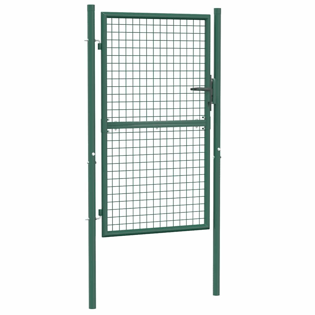 vidaXL Gartentor Zauntor Stahl 100x150 cm Grün