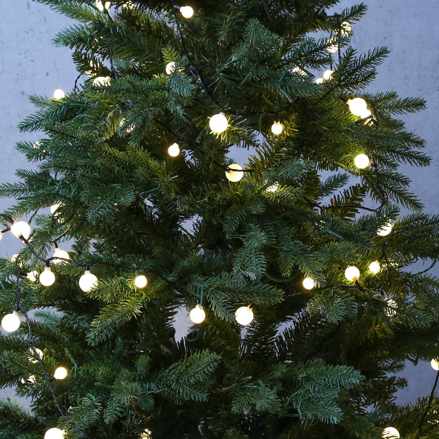 MARELIDA LED-Lichterkette Berry Cherry 120 weiße Kugeln 3 Größen 9m Außen W günstig online kaufen