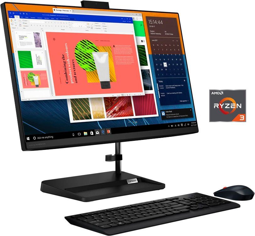 Lenovo AIO 3 24ALC6 All-in-One PC (23,8 Zoll, AMD Ryzen 3 5300U, Radeon  Graphics, 8 GB RAM, 512 GB SSD)